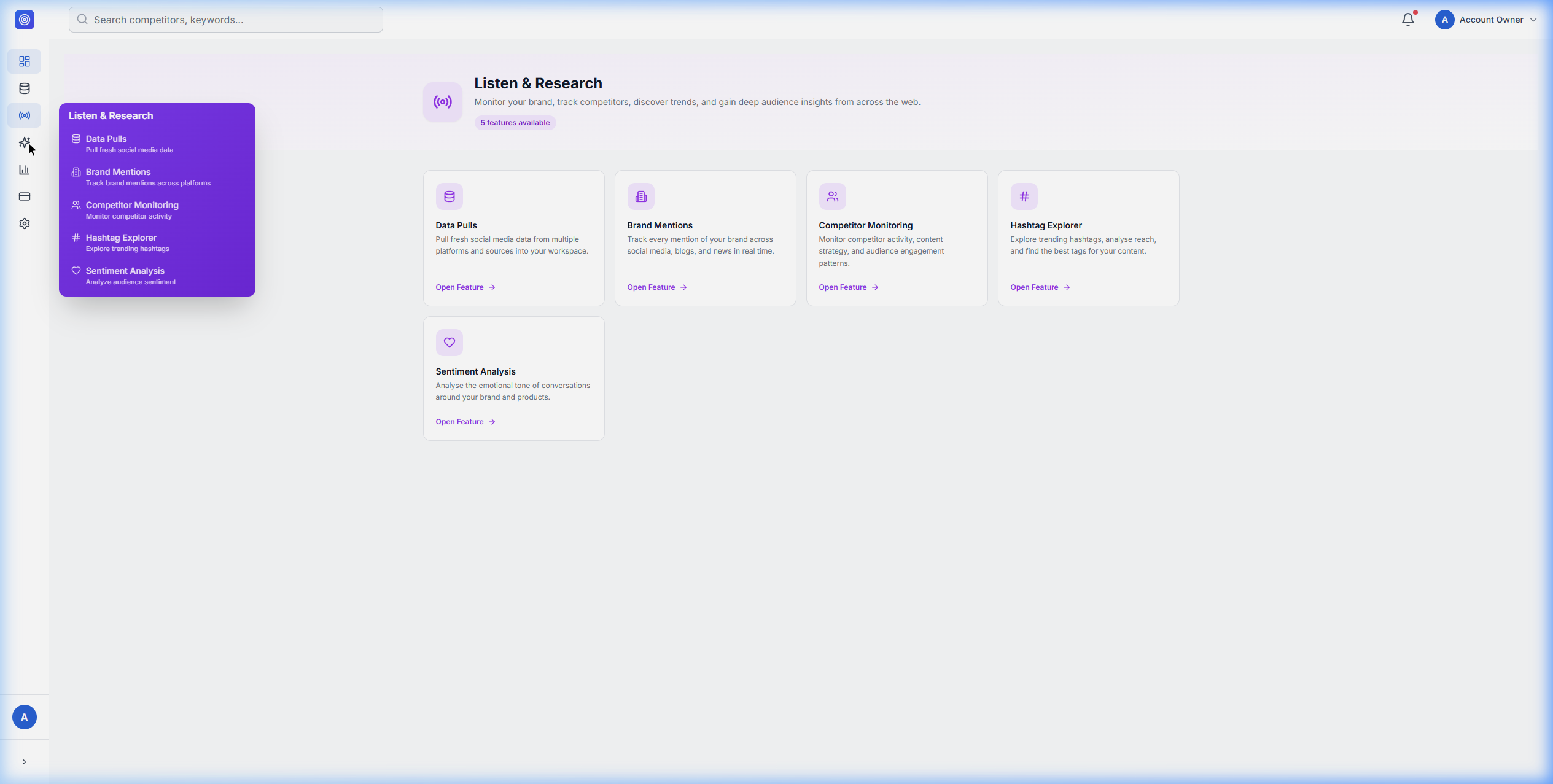 Trend Discovery in Listen & Research
